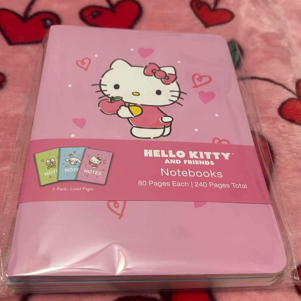 NWT set of 3 Hello Kitty and Friends Notebooks 80 pages each with lined pages